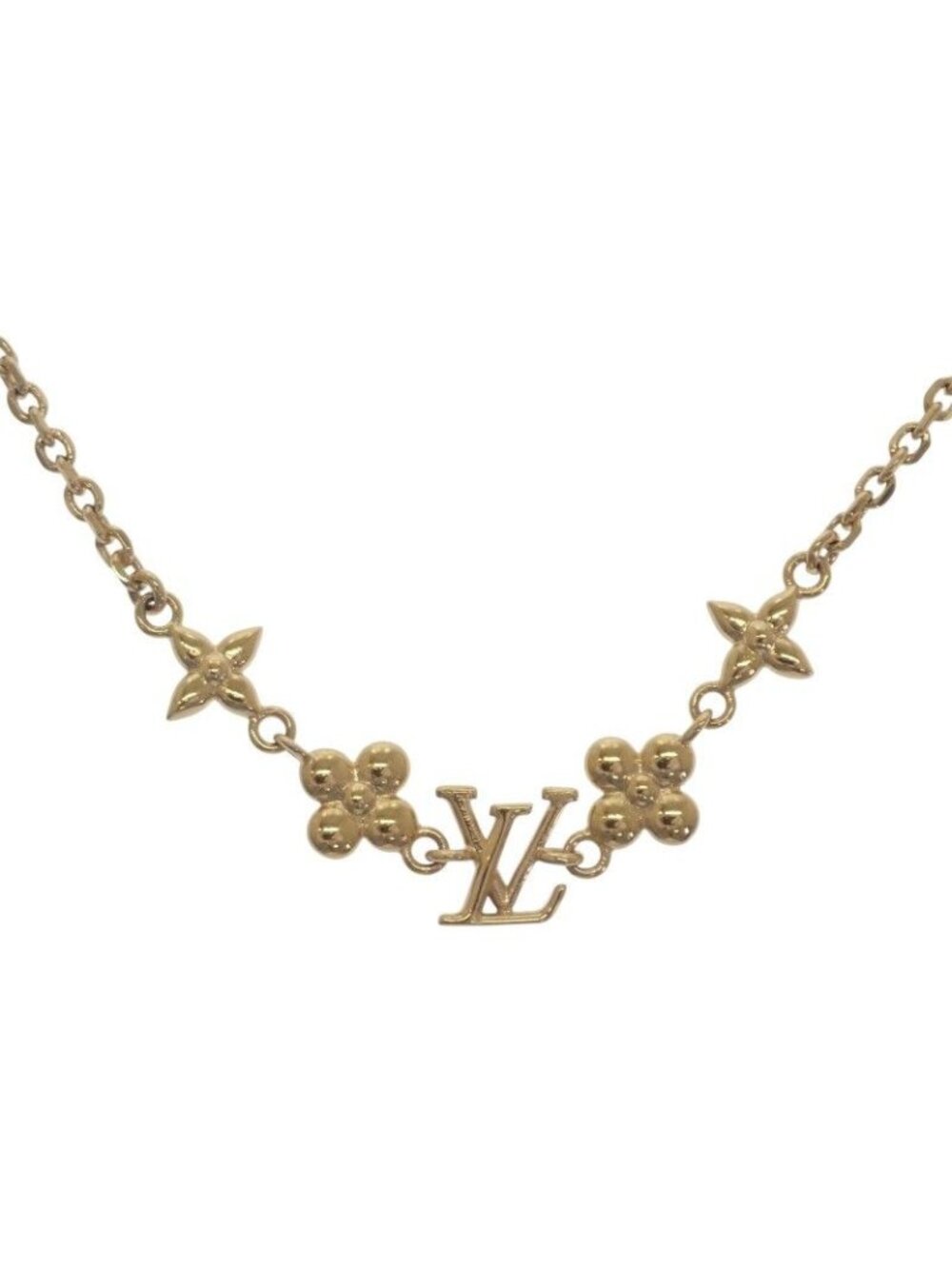 Louis Vuitton Baby Necklace Metal Gold